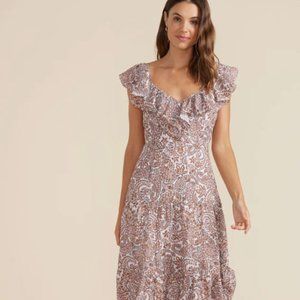 NWT MINKPINK Jedda Midi Dress Paisley Pink Size Small $100 OFF